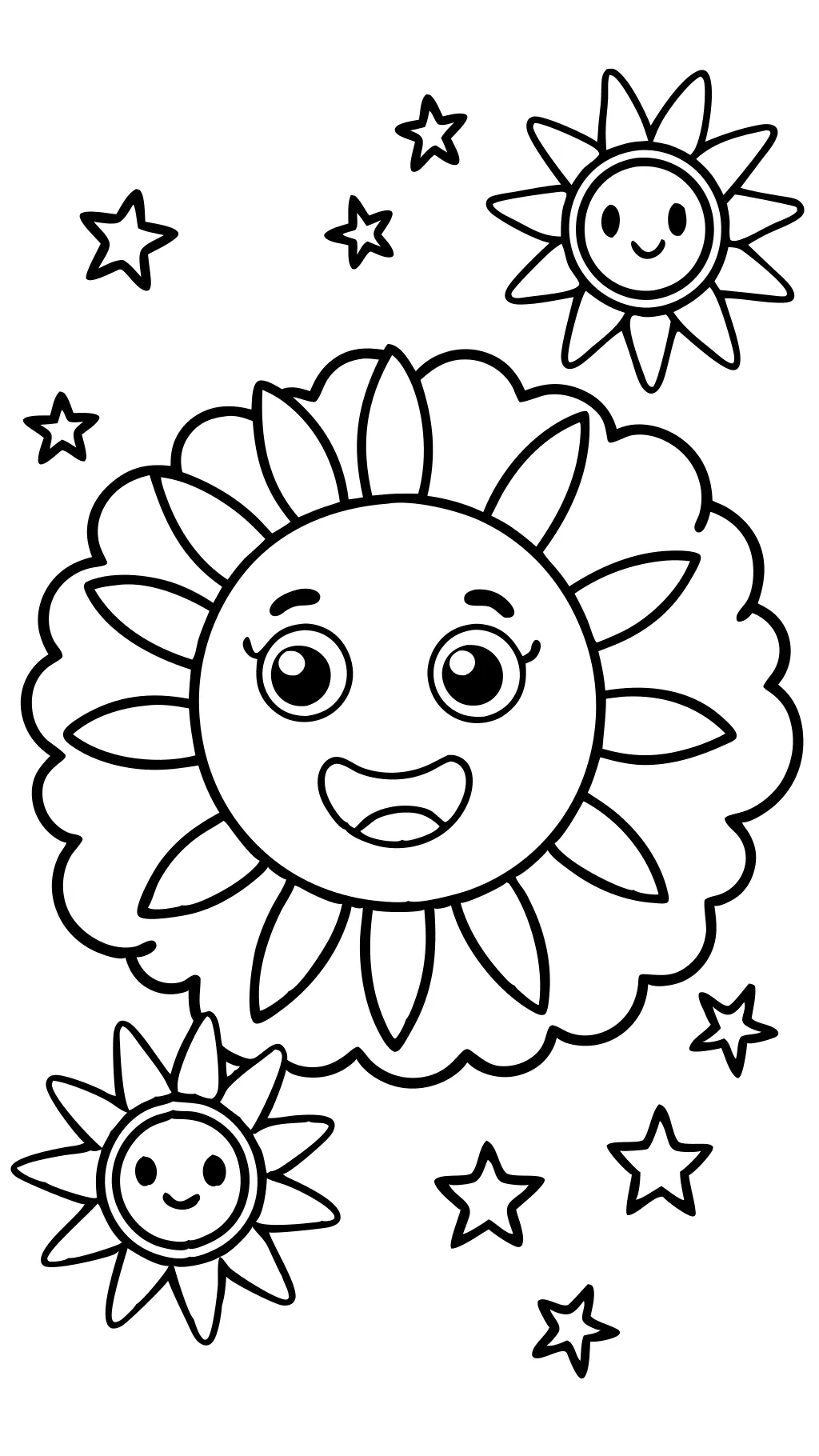 coloring page of sunshine